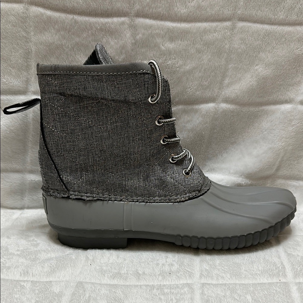 Marleylilly Gray Rain Boots with Rubber Shell